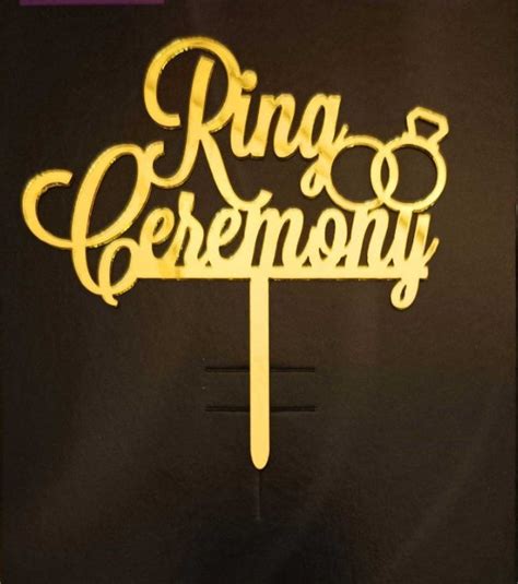 Acrylic Ring Ceremony Topper – Bakeworld Retails Pvt Ltd