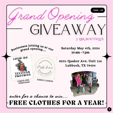 J. LBK Grand Opening and Free Clothes Giveaway, 8201 Quaker Ave. Unit ...
