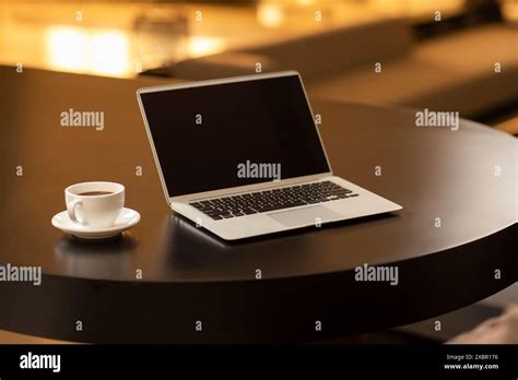Image Work Desk with Laptop and Coffee 的图像结果
