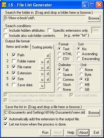 Image result for LS File List Generator