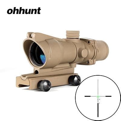Buy ohhunt 4x32 True Fiber Red or Green Illuminated Crosshair BDC ...
