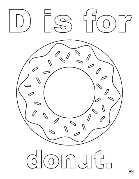 Letter D Coloring Pages