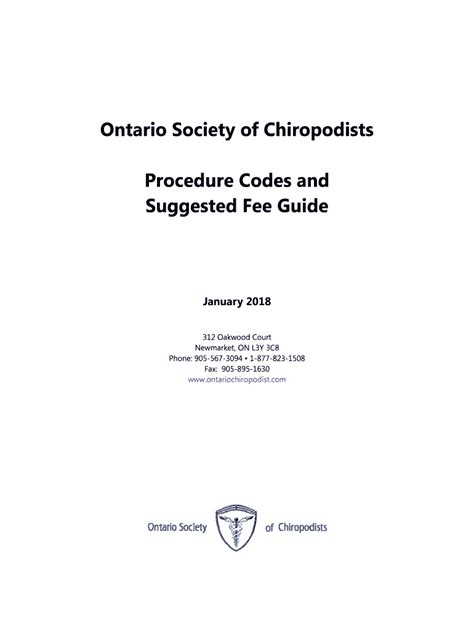 Fillable Online OSC-Procedure-Codes-and-Suggested-Fee-Guide-Jan-2018-R1 ...