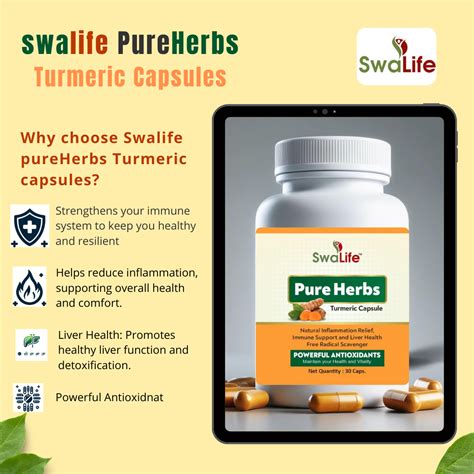 Swalife PureHerbs Turmeric capsules - Swalife Healthcare