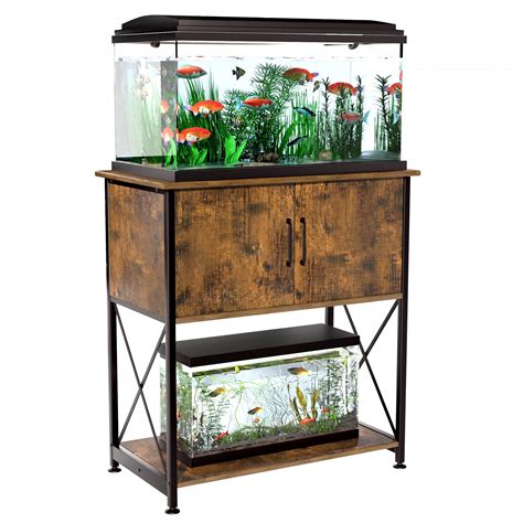 Herture 20-29 Gallon Aquarium Stand,Fish Tank Stand with Cabinet ...