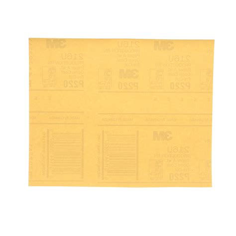 Buy 3M Gold Abrasive Sheet, 02544, P220 Grade, 9 in x 11 in, 50 Sheets ...