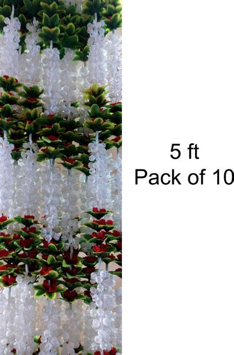 carryitout Garlands 5ft Long Mogra/Jasmine Ladi for Home Diwali ...
