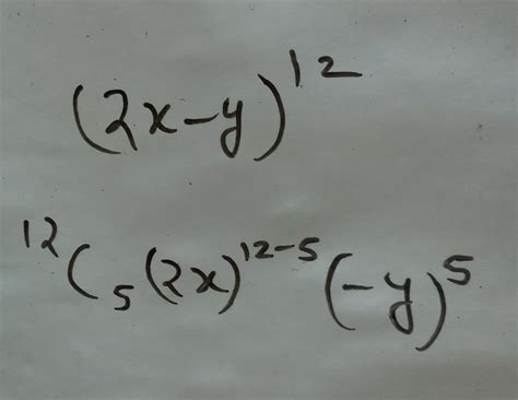 Find The 6th term in the expansion of (2x-Y)12. - Brainly.in