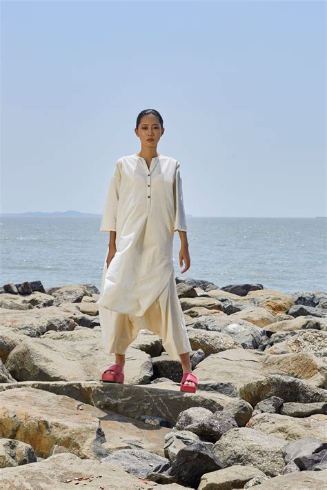Buy Handwoven Pure Cotton Tunic Dress by MATI-Sustainable & Ethical ...