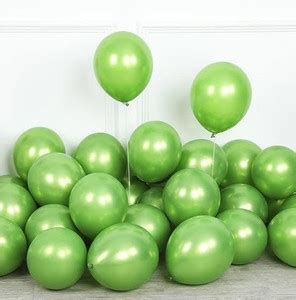 Flipkart.com | Dul Dul Solid Metallic Ballons Green color latex ...