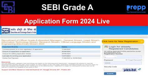 SEBI Grade A Application Form 2024 Live: Apply Online for 97 Vacancy