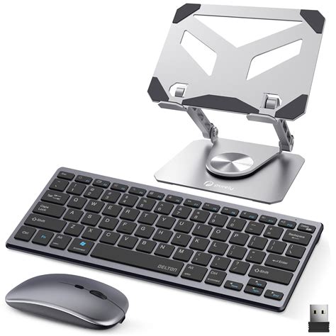 Delton SW60 iPad/Android Stand & N35 Small Wireless Keyboard and Mouse ...