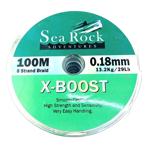 Sea Rock Adventures X-Boost 8 Strand Braid 100m Fishing Line Connected ...