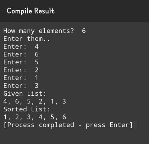 write a c program to sort the given set of integers in ascending order ...