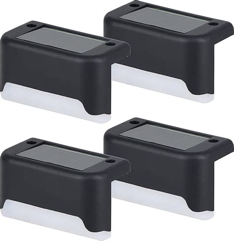 GolWof 4 Pack Deck Lights Outdoor, 6 Pack Led Solar Step Light ...