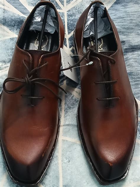 Buy Legwork Men's Leather Edge Oxford Diamond Shaped Italian Leather ...