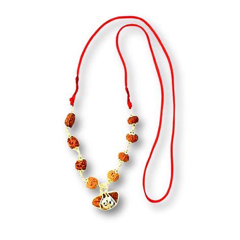1 To 9 Mukhi Rudraksha Mala Small Beads In Red Thread With Lab Certifi ...