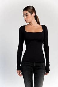 Image result for Square Neck Long Sleeve Top