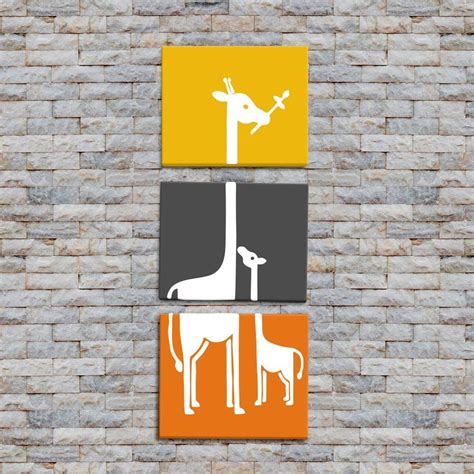 wallmantra Giraffe Animal Canvas Print Stretched and Framed on Wood ...
