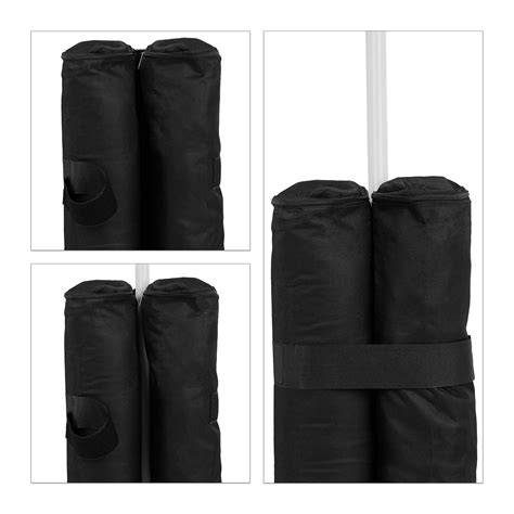 Buy Relaxdays Gazebo Weights, Pack of 4, Outdoor Weight Bags, Fillable ...