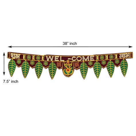 Webelkart Premium Welcome Traditional Art Handmade Door Bandarwal toran ...