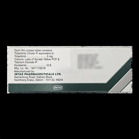 TOFATAS 5MG TABLET 14'S Price, Uses, Side Effects & Substitutes | Medkart