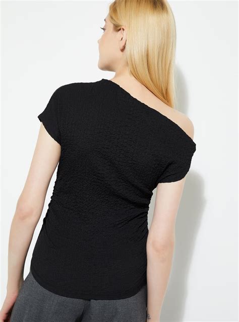 Buy ALAYA F x URB_N Women Textured One Shoulder Top Online at just Rs ...