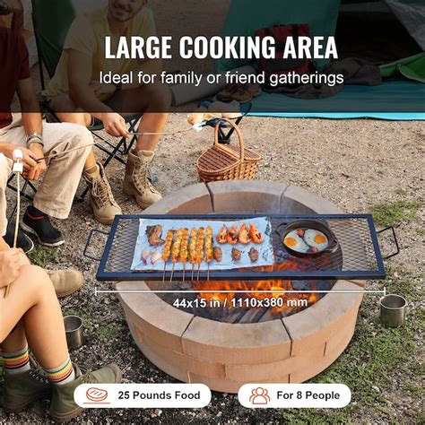 SVOPES 44 Inch X-Marks Fire Pit Grill Grate 44-in x 15-in Rectangle ...