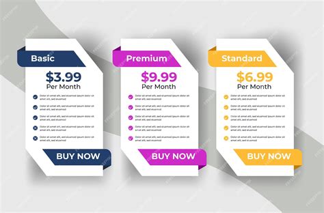 Image result for Subscription Table Design