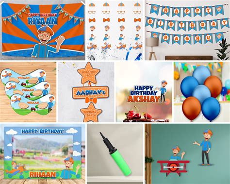 Blippi Theme Exclusive Combo Kit | Birthday Party Decoration Items ...