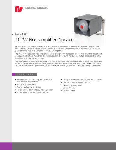 Modulator® Speaker Array MOD Series - FEDERAL SIGNAL - PDF Catalogs ...