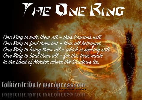 The One Ring Inscription Wallpaper