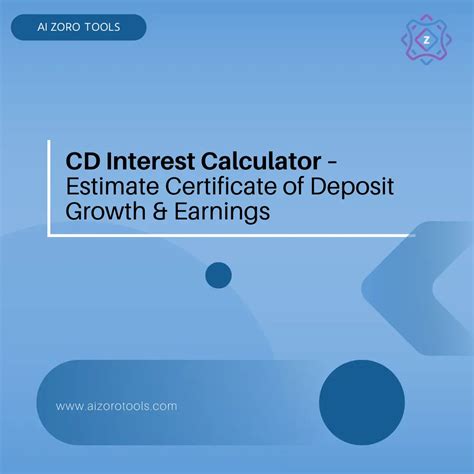 CD Interest Calculator – Estimate Certificate of Deposit Growth ...