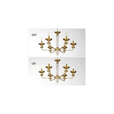Ejerlya Gold Crystal Chandelier, 6-Lights Modern | Ubuy India