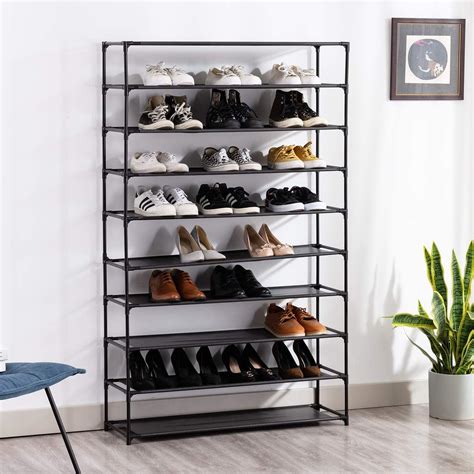 Bonzy Home 10 Tiers Shoe Rack, Stable Iron Shoe India | Ubuy