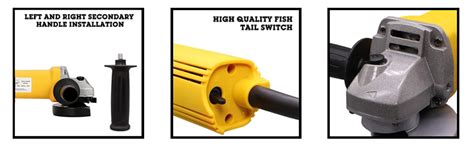 Wonder Cut WCDW-801 4-Inch/100MM 850-Watt Angle Grinder Yellow Corded ...