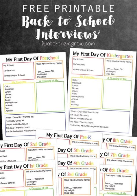 Worksheet School Application Interview 的图像结果