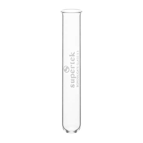 Supertek 10 ml Borosilicate Glass Test Tube With Rim Heat & Chemical ...