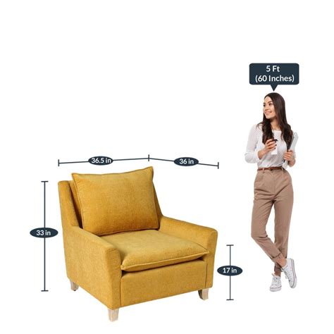 Alma Fabric Full Back Lounge Chair In Yellow Color | Craft Paradise