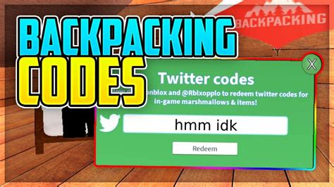 Image result for Roblox Backpacking Codes