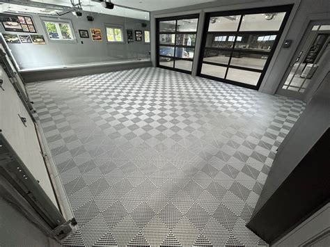 Tiling Garage Floor, Interlocking PVC Floor Tiles