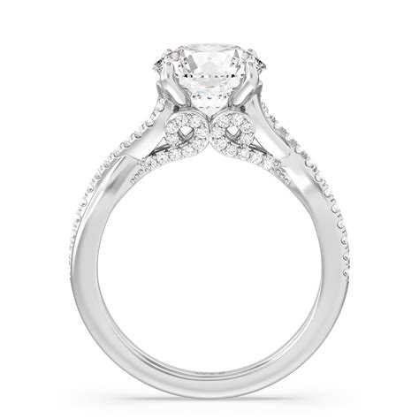 Glamour Ribbon Swirl Engagement Ring – WithClarity India