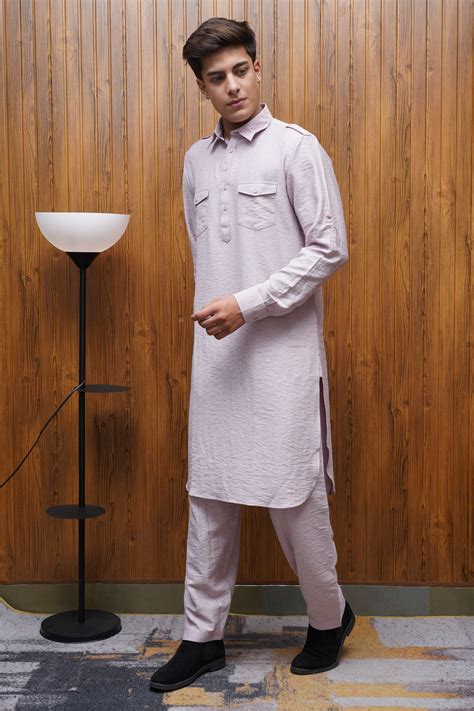Bettino Men's Pathani Suit - Lavender