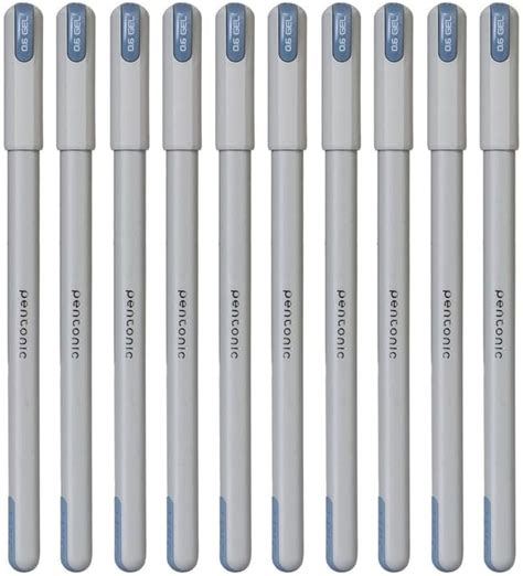 Pentonic Frost 0.6 mm Refillable Gel Pen | Pastel Grey Body | Black Ink ...
