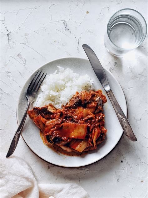 Korean Pork Chops + Kimchi Pan Sauce
