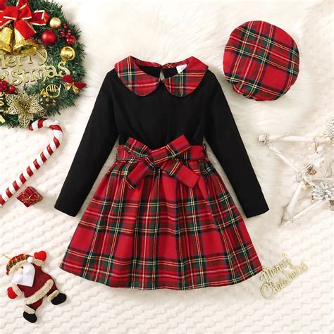 Christmas Toddler Dress Buffalo Plaid Tulle Dress Girls Birthday ...