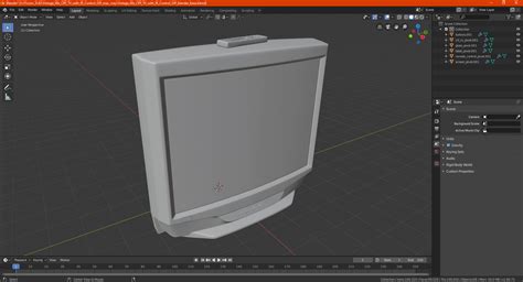 3D Vintage 00s CRT TV with IR Control Off model | 3D Molier International