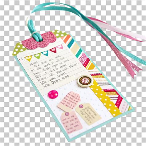 Scrapbooking tag isolated on transparent background | Premium AI ...