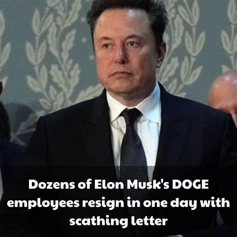Dozens of Elon Musk's DOGE employees resign in one day with scathing ...