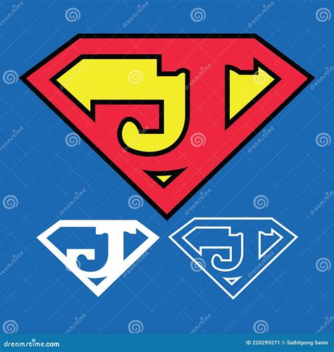 Superhero Logo Icon with Letter J Illustration Vector Stock Vector - Illustration of colorful ...